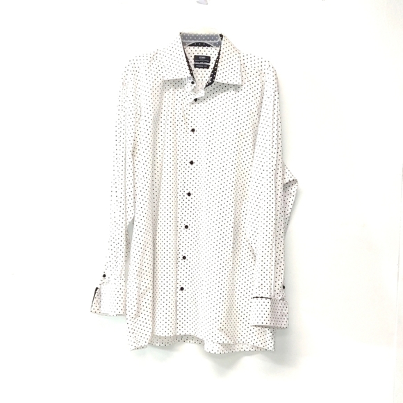 Steven Land shirt modern fit long sleeves polka dot   Size: XXL - Picture 1 of 6